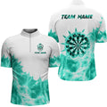 Icy Turquoise Light White Darts and Custom Dart Team Darts
