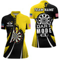 Personalized Yellow Dart Mode On Women Darts and Quarter-Zip Custom Darts Team