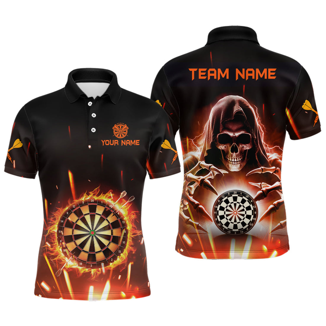 Personalized Death Skull Darts Board Fire Flame 3D Men Darts Custom Darts Team
