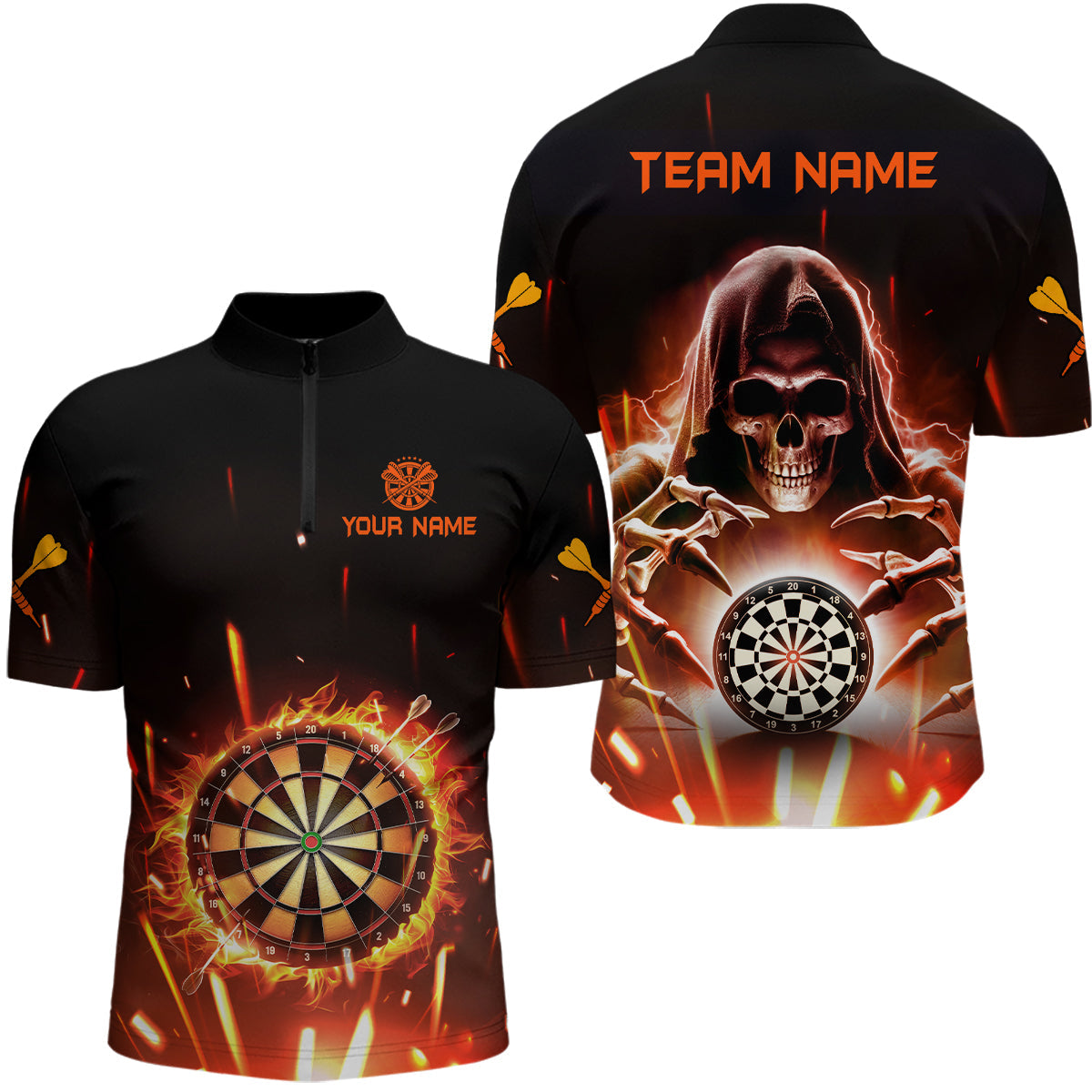 Personalized Death Skull Darts Board Fire Flame 3D Men Darts Custom Darts Team