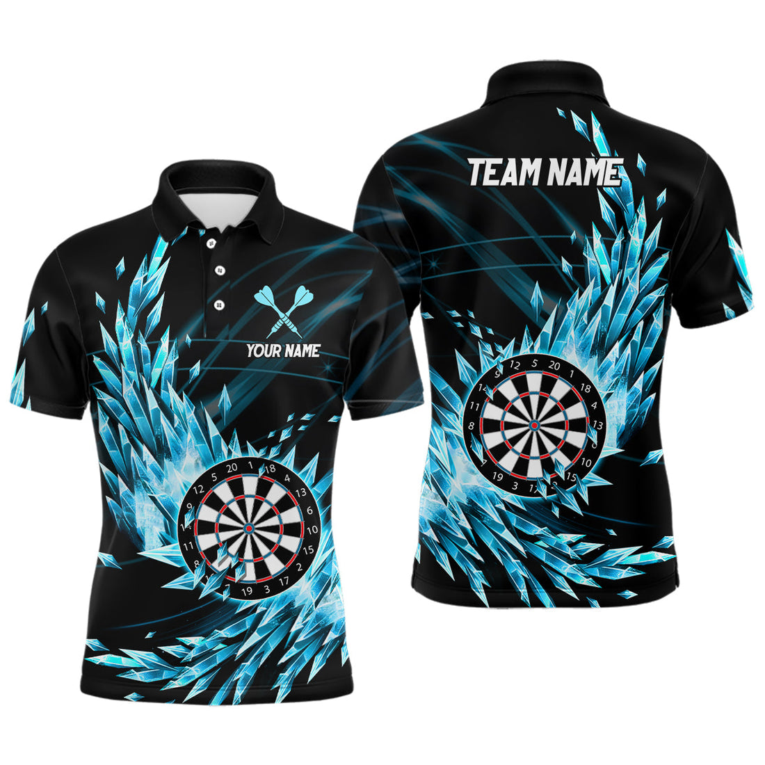 Personalized Blue Frozen Icy Darts Customized Dart Darts Team