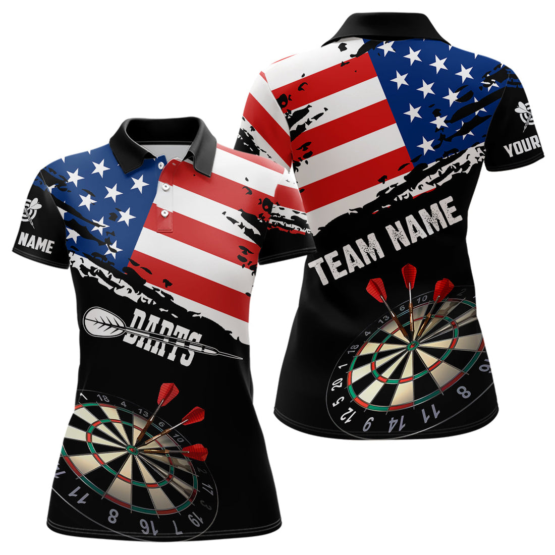 Personalized Grunge American Flag Darts Custom Patriotic 4Th Of July Dart