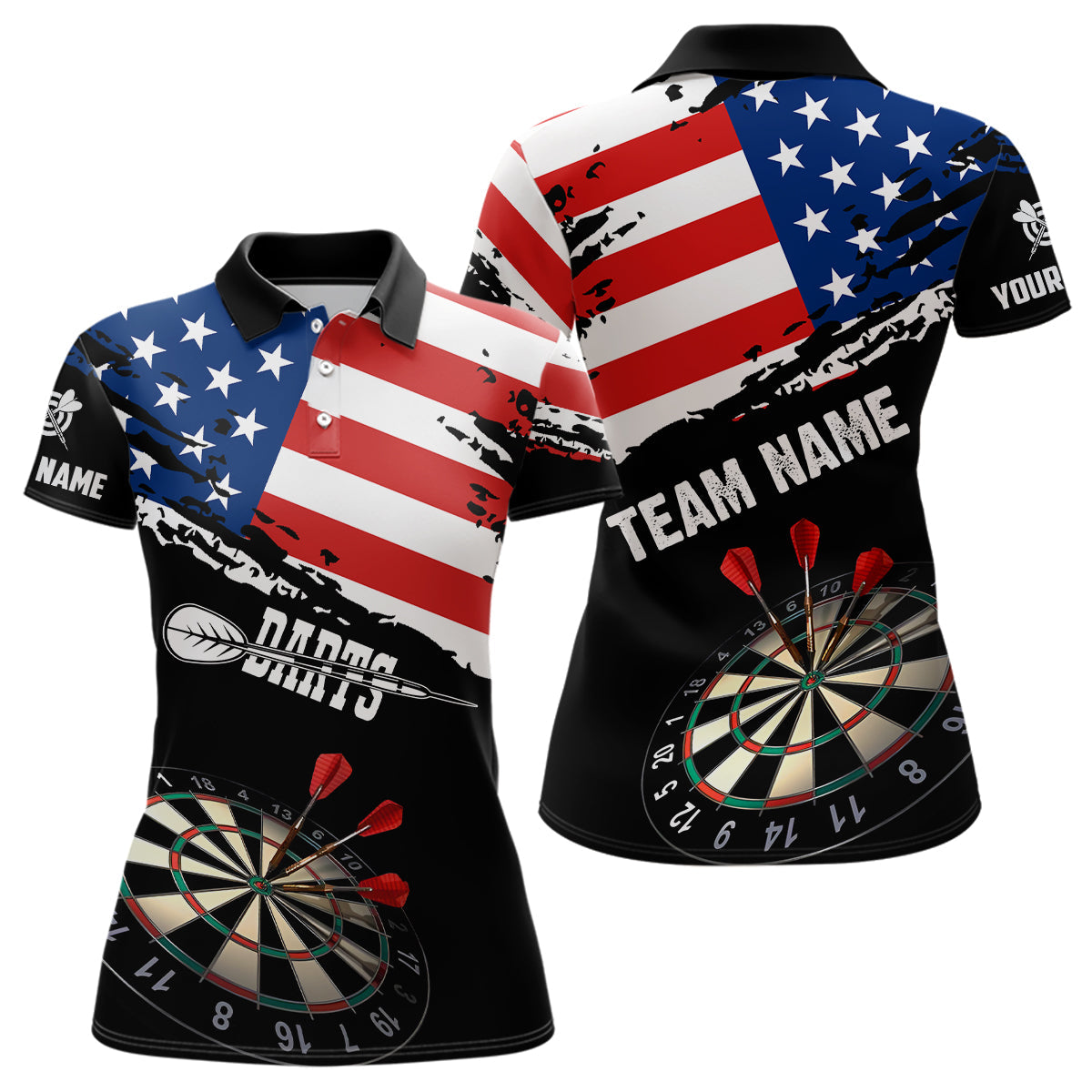 Personalized Grunge American Flag Darts Custom Patriotic 4Th Of July Dart