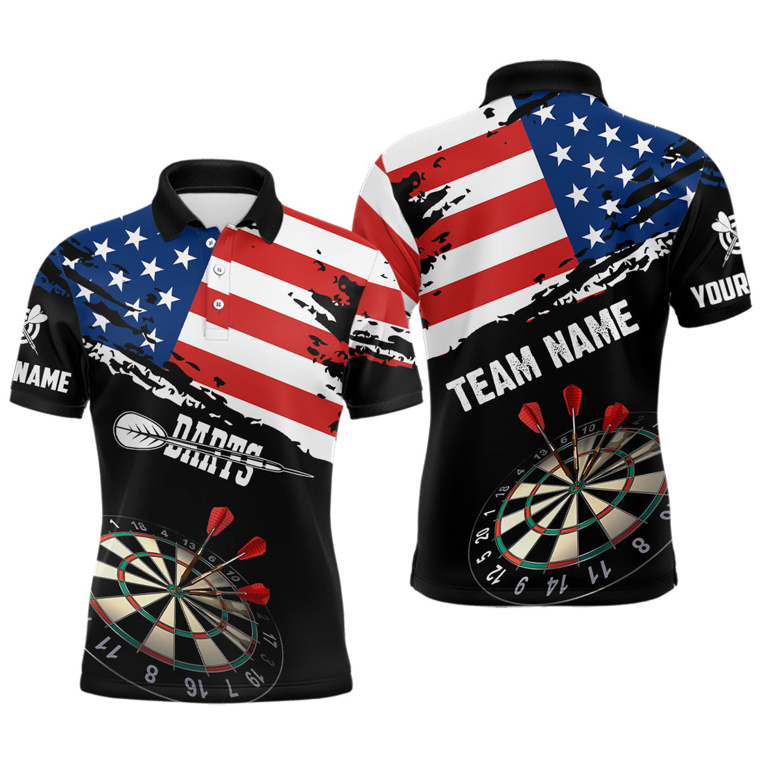 Personalized Grunge American Flag Darts Custom Patriotic 4Th Of July Dart