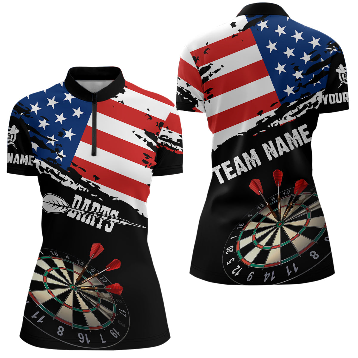 Personalized Grunge American Flag Darts Custom Patriotic 4Th Of July Dart