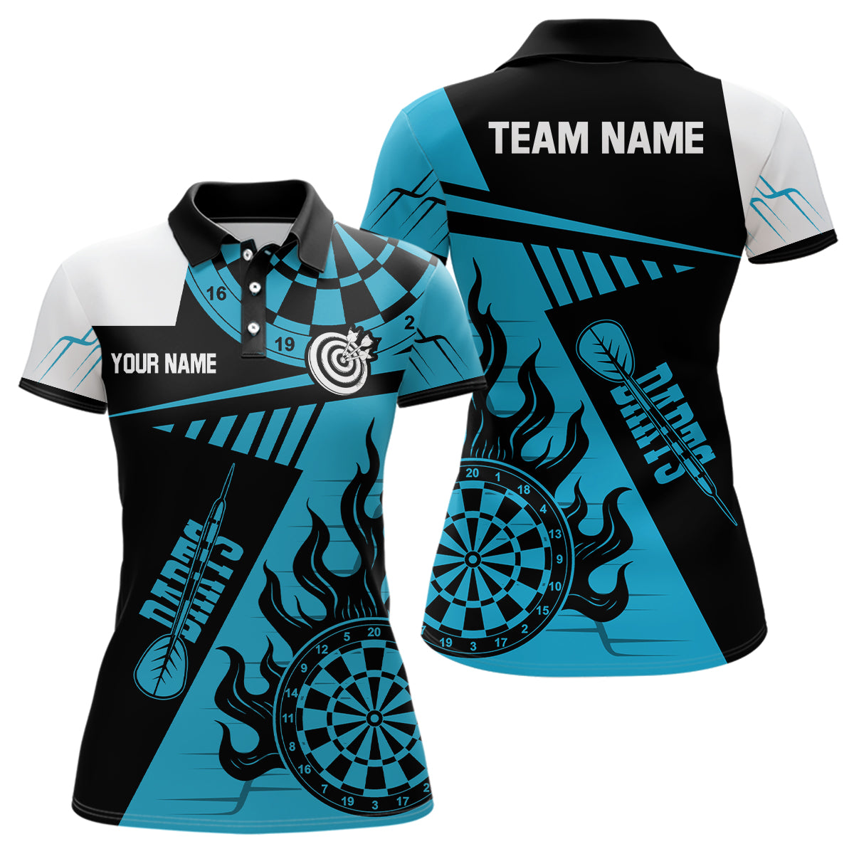 Customized Blue And Black Darts and Quarter-Zip, Best Darts Team Apparel
