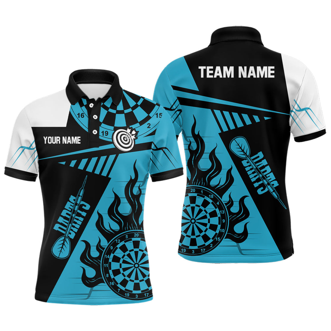 Customized Blue And Black Darts and Quarter-Zip, Best Darts Team Apparel