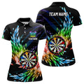 3D Colorful Frozen Ice Men Darts Quarter-Zip Custom Dartboard Darts Attire