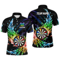 3D Colorful Frozen Ice Men Darts Quarter-Zip Custom Dartboard Darts Attire