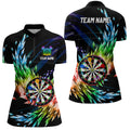3D Colorful Frozen Ice Men Darts Quarter-Zip Custom Dartboard Darts Attire
