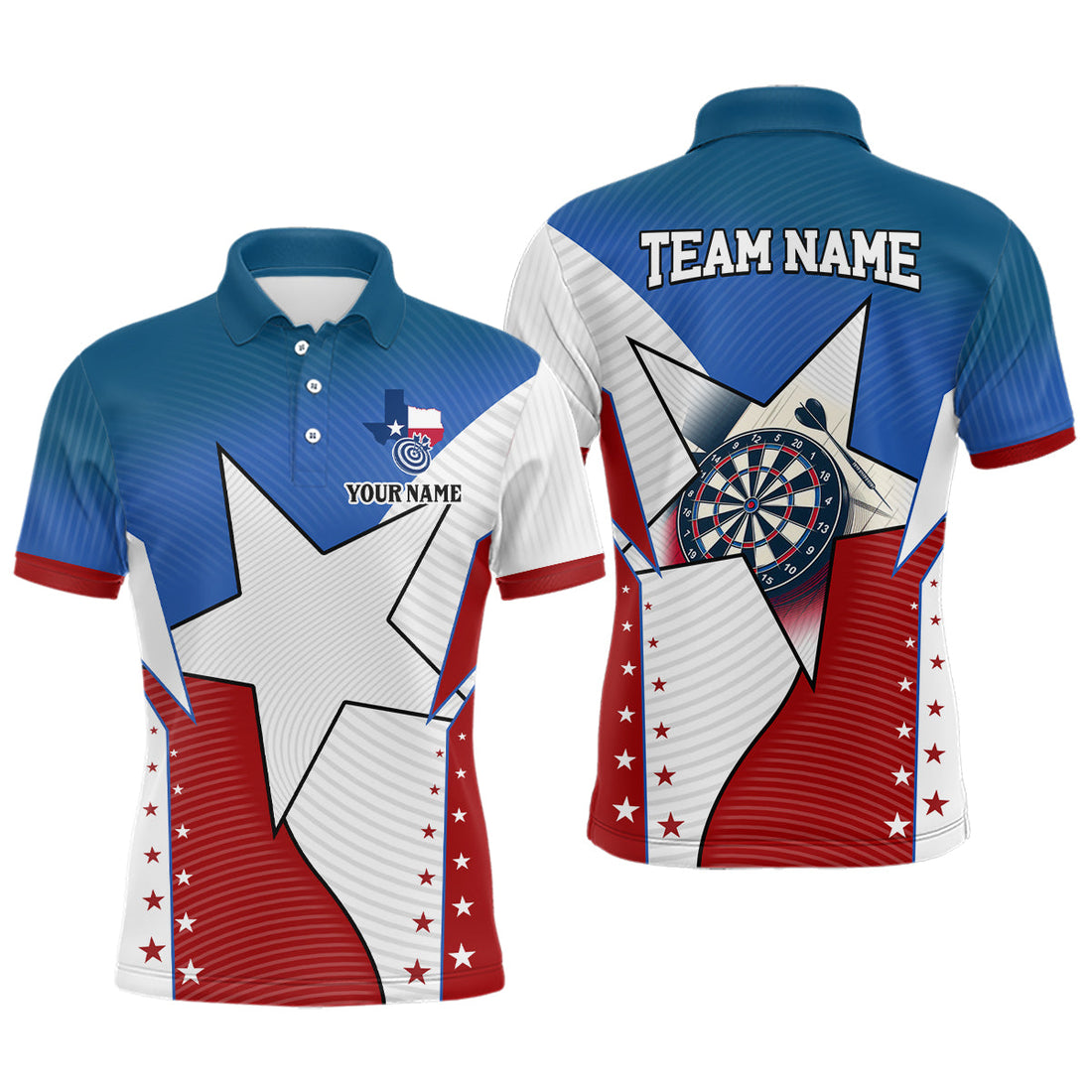 Personalized Texas Flag Darts Custom Name Patriotic Texas Darts Apparel