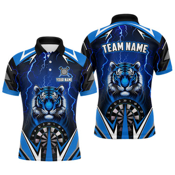 Personalized Tiger 3D Printed Darts Custom Thunder Lightning Blue Darts Team