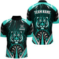Personalized Tiger 3D Printed Darts Custom Thunder Lightning Turquoise Darts