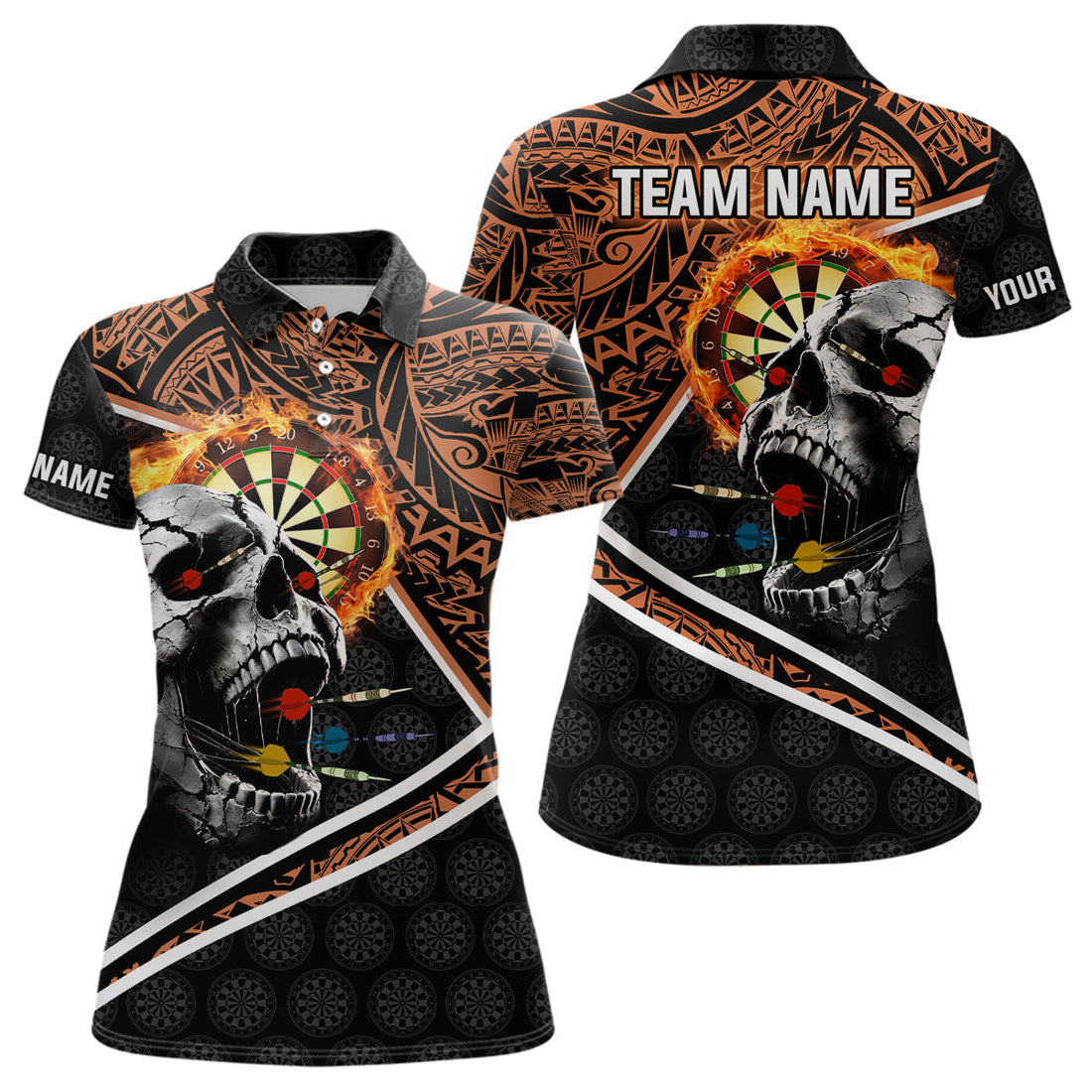 Personalized Skull Dartboard Fire Tribal Dart Custom Darts Team Dart