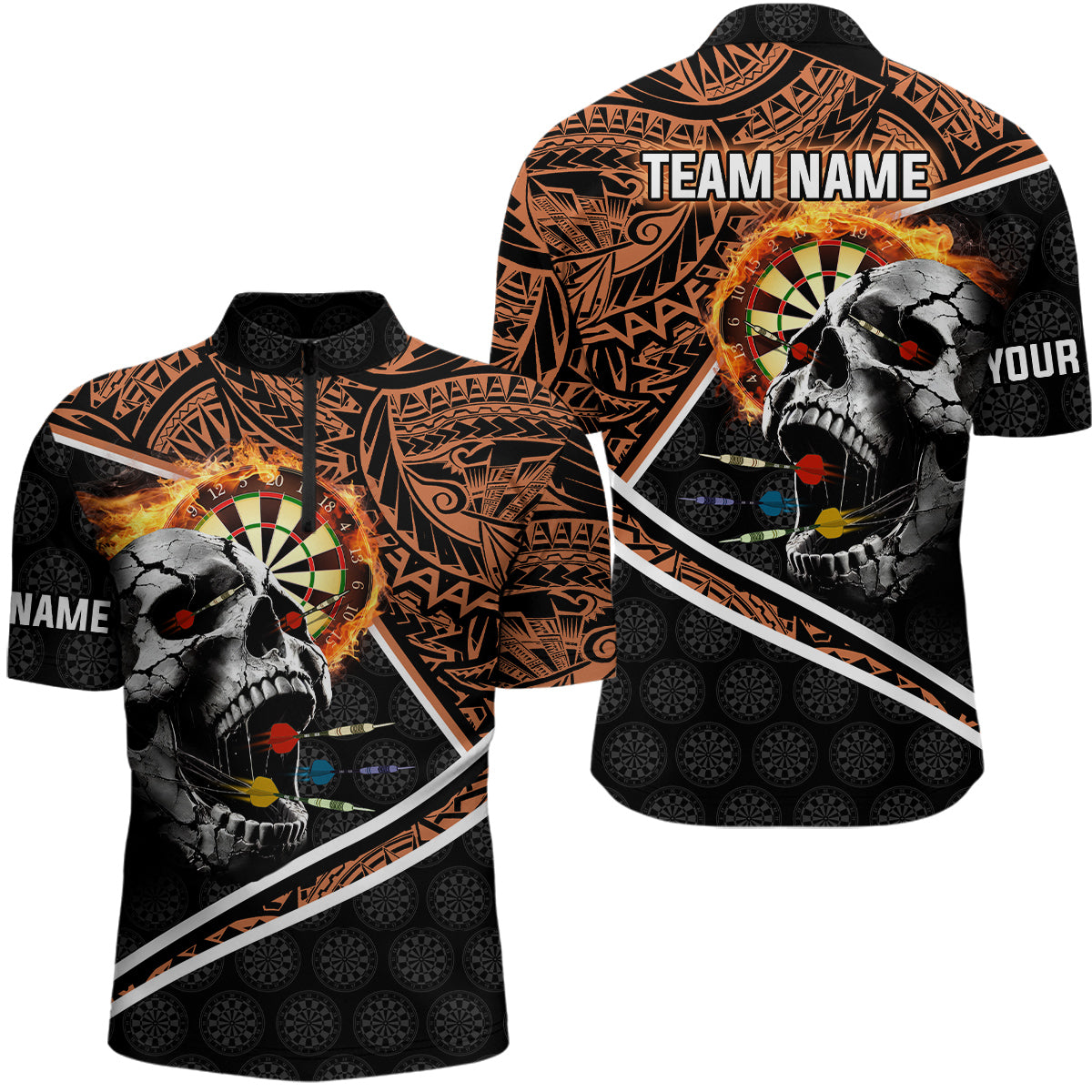 Personalized Skull Dartboard Fire Tribal Dart Custom Darts Team Dart