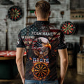 American Flag 3D Dartboard Fire Flame Custom Eagle Darts, Patriotic Darts Team