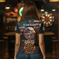 American Flag 3D Dartboard Fire Flame Custom Eagle Darts, Patriotic Darts Team