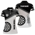 Personalized Black White Dartboard Men Quarter-Zip Custom Dart Team Uniform