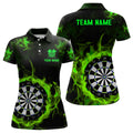 Fire Flame Green Dartboard Men Dart/ Quarter-Zip Custom Dart For Team Dart