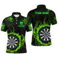 Fire Flame Green Dartboard Men Dart/ Quarter-Zip Custom Dart For Team Dart