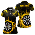 Fire Flame Yellow Dartboard Men Dart/ Quarter-Zip Custom Dart For Team Dart