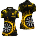 Fire Flame Yellow Dartboard Men Dart/ Quarter-Zip Custom Dart For Team Dart