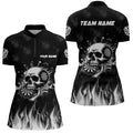 Funny Skull Fire Black Darts And Quarter-Zip Custom Darts Team