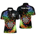 Rainbow Fire Flame Dartboard Darts and Custom Dart Dart
