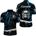 Personalized Grunge Black Blue Abstract Skull Dart Custom Cool Darts Team
