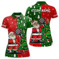 Red And Green Darts Santa Christmas and Quarter-Zip Custom Funny Xmas Dart
