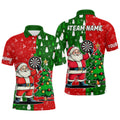 Red And Green Darts Santa Christmas and Quarter-Zip Custom Funny Xmas Dart