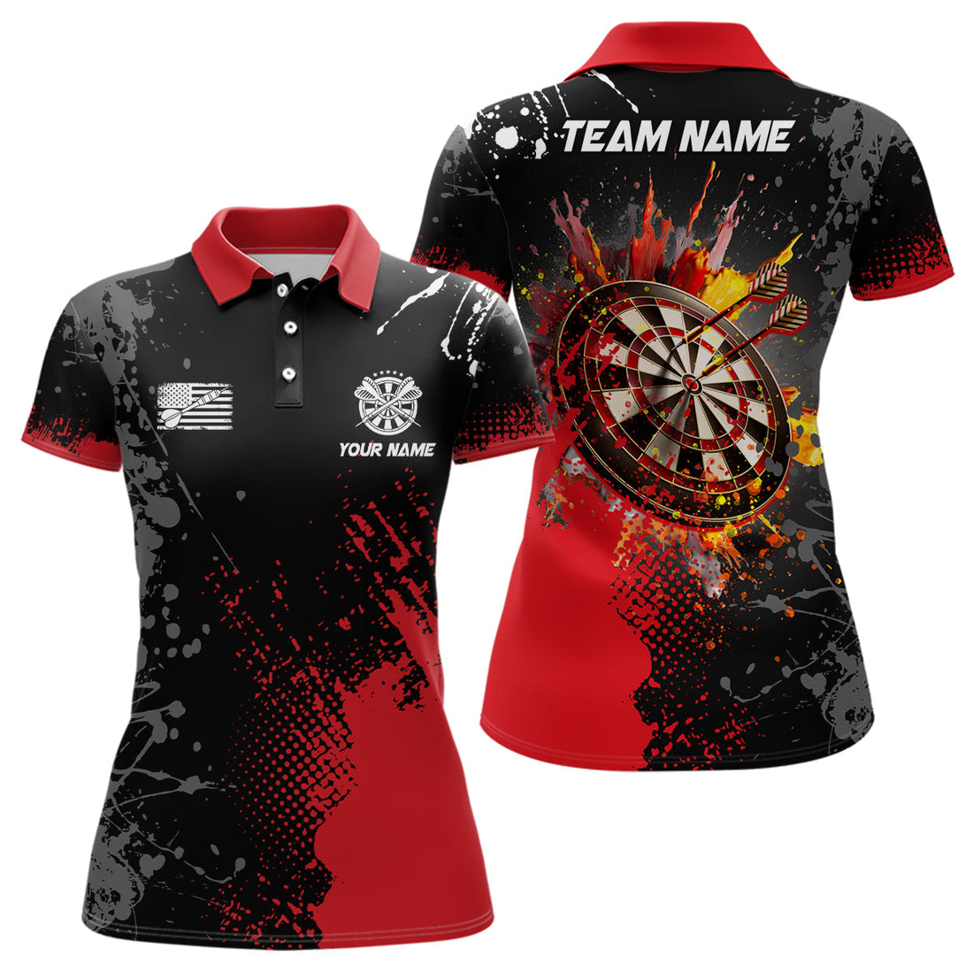 Personalized Paint Red 3D Dartboard Women Darts Custom Dart Attire For Team