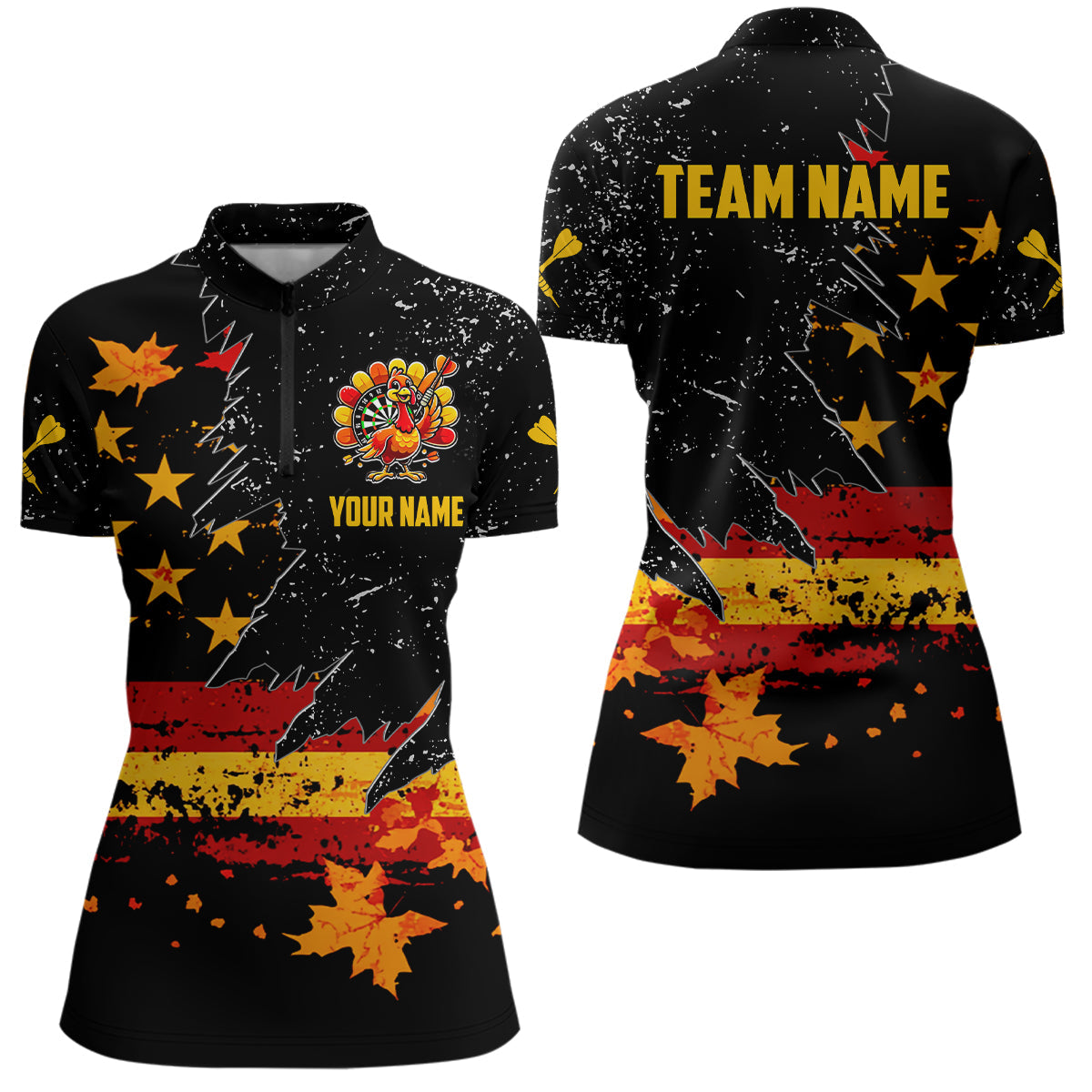 Personalized Retro Autumn American Flag Men Dart Custom Patriotic Thanksgiving Dart