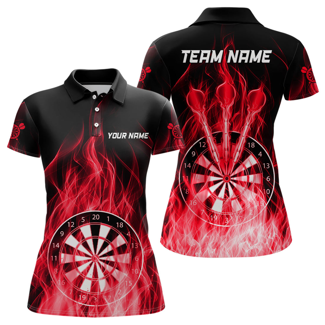 Fire Flame Dartboard 3D Darts and Custom Dart Dart |Red