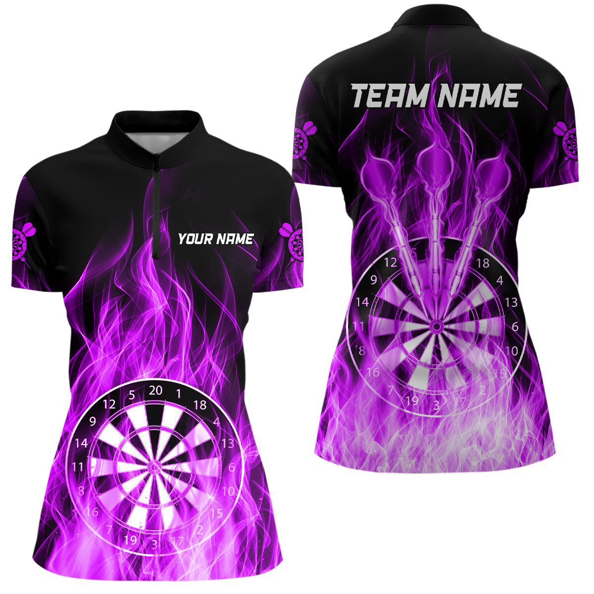 Fire Flame Dartboard 3D Darts and Custom Dart Dart |Purple