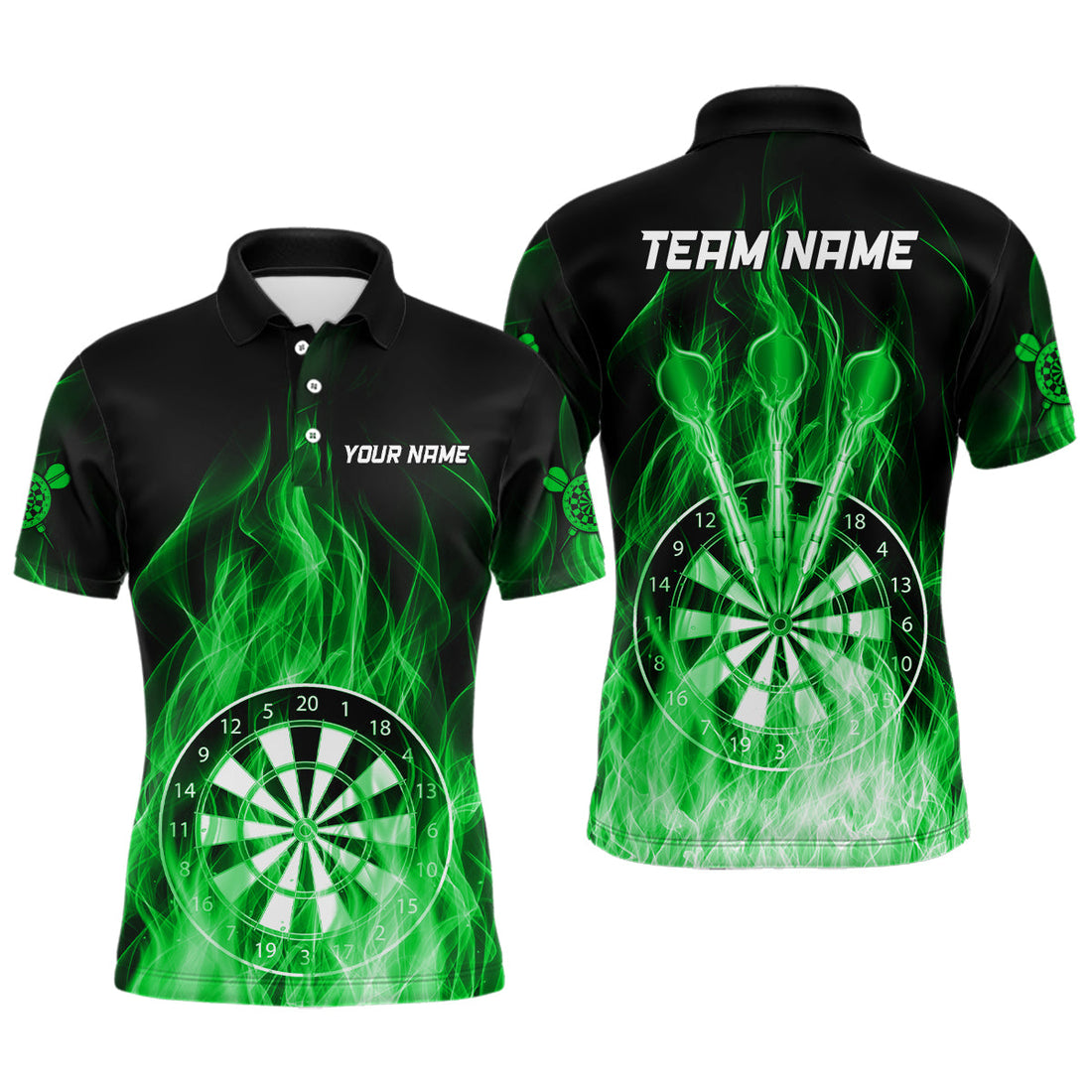 Fire Flame Dartboard 3D Darts and Custom Dart Dart |Green