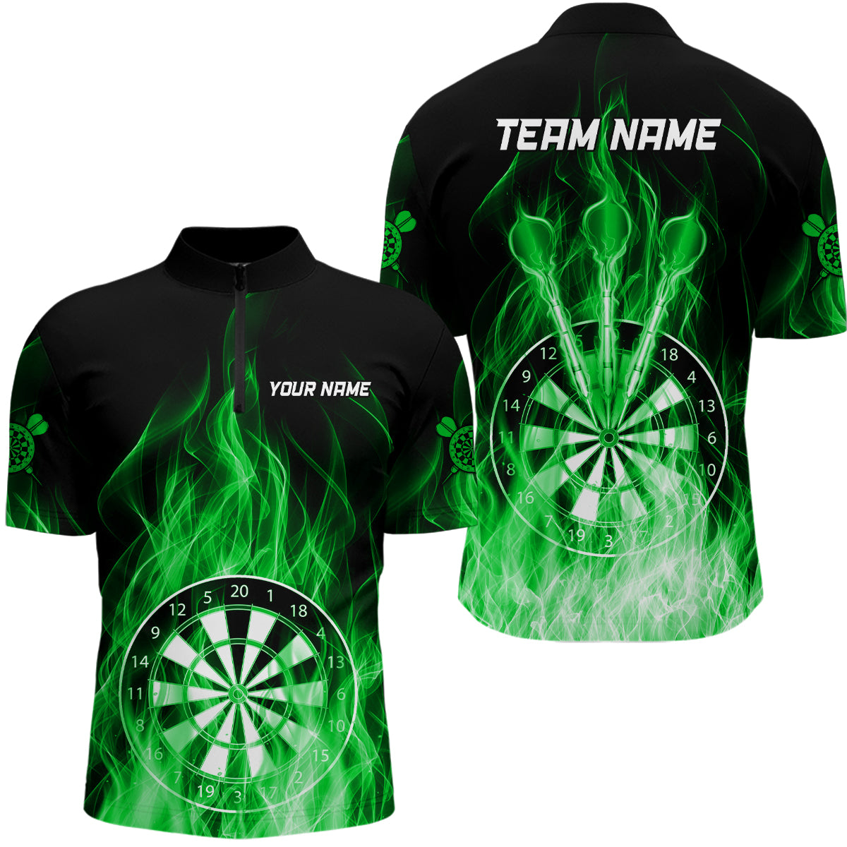 Fire Flame Dartboard 3D Darts and Custom Dart Dart |Green