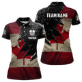 Personalized Retro Canada Flag Darts Men and Quarter-Zip, Patriotic Dart Uniform
