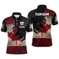 Personalized Retro Canada Flag Darts Men and Quarter-Zip, Patriotic Dart Uniform
