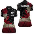Personalized Retro Canada Flag Darts Men and Quarter-Zip, Patriotic Dart Uniform