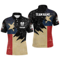 Personalized Retro Texas Flag Darts Men and Quarter-Zip, Patriotic Dart Uniform