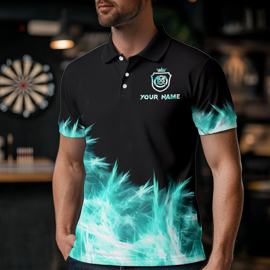 Icy Turquoise Light Darts and Custom Dart For Team Darts