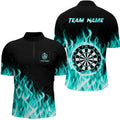Turquoise Fire Flame Dart Custom Dart Team