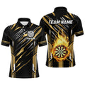 3D Darts Board Fire Flame Custom Dart, Best Dart League Team Uniform | Gold