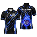 3D Darts Board Fire Flame Custom Dart, Best Dart League Team Uniform | Blue