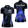 3D Darts Board Fire Flame Custom Dart, Best Dart League Team Uniform | Blue