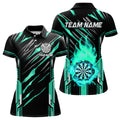 3D Darts Board Fire Flame Custom Dart, Best Dart League Team Uniform | Cyan