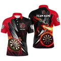 Personalized Striking Black And Red Flaming Dragon Dart Custom Dart Team