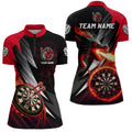 Personalized Striking Black And Red Flaming Dragon Dart Custom Dart Team