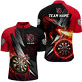 Personalized Striking Black And Red Flaming Dragon Dart Custom Dart Team